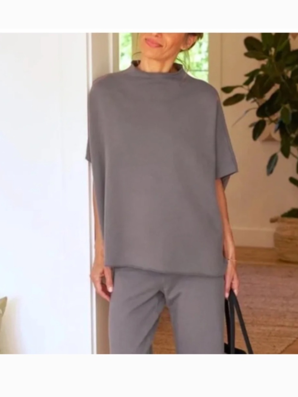 Frank & Eileen Audrey Funnel Neck Capelet Gray OS